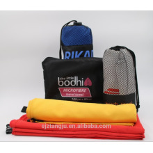 Personalizado Soft Micro Fiber bath Deportes Toalla de viaje Set Tela Rollo de microfibra beachTowel